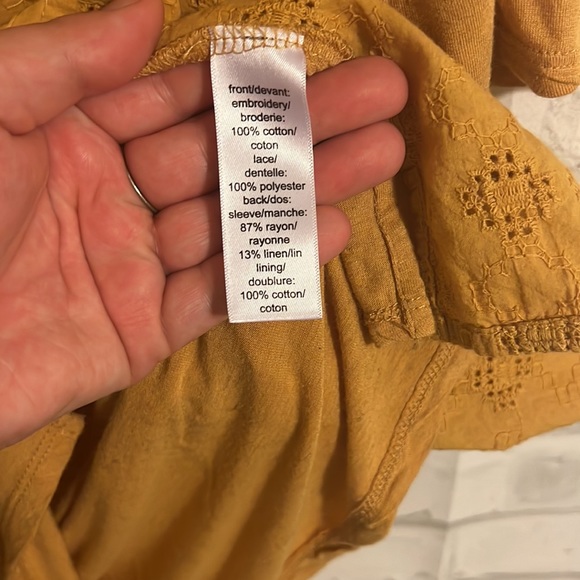 Maurices mustard eyelet lace top - Picture 5 of 5